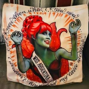 Miss Argentina Character from "Beetlejuice" Movie Throw Pillow